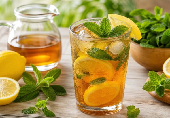 Cara Membuat Lemon Tea Mint Dingin Segar Penambah Imun Tubuh yang Praktis