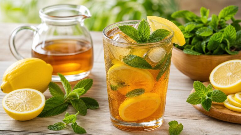 Cara Membuat Lemon Tea Mint Dingin Segar Penambah Imun Tubuh yang Praktis
